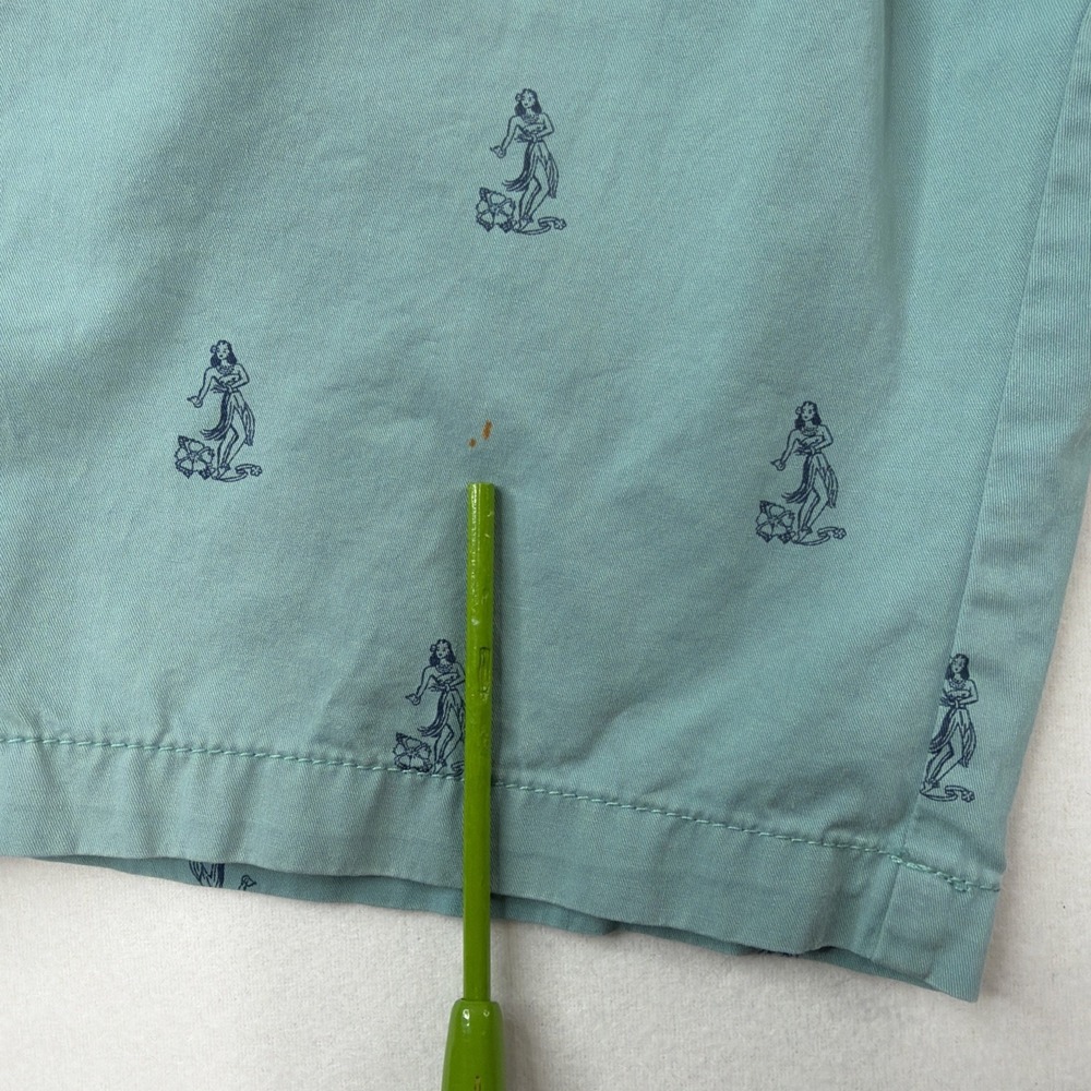 Beverly Hills Polo Club Mens Shorts 32 Blue Golf Print Chino Flat Front 9 In - Picture 7 of 10